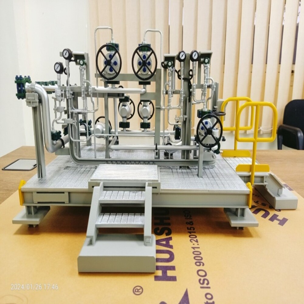 Detailed architectural building layout model